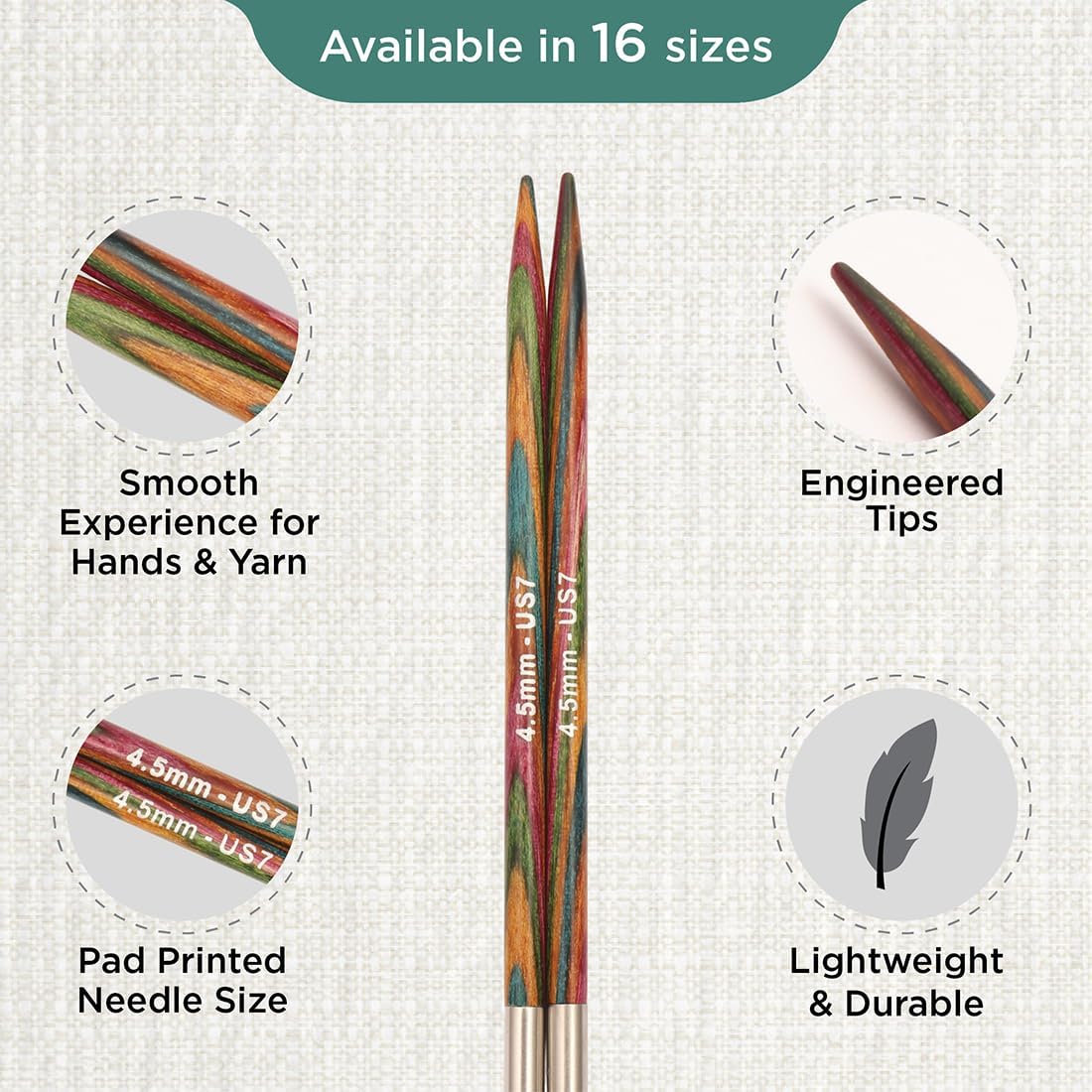 KnitPro Symfonie Interchangeable Circular Needles 5