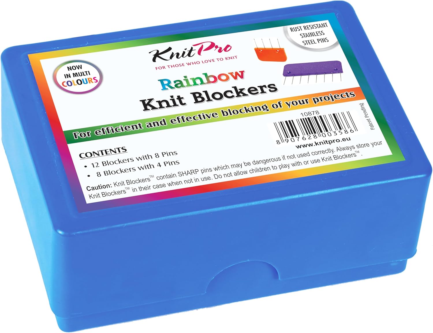 KnitPro KP10878 Rainbow Knit BLOCKERS PK20, Assorted