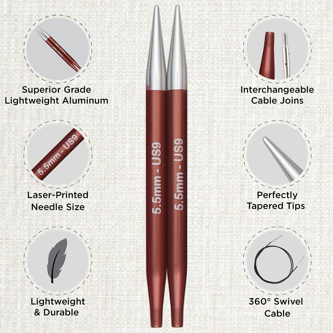 KnitPro Zing Deluxe Interchangeable Needle Set 5