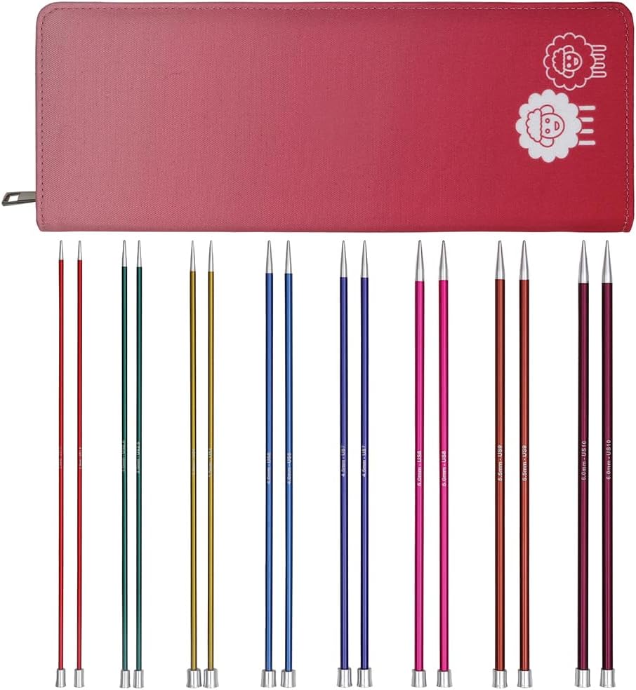KnitPro Zing Deluxe Single Pointed Needle Set 14