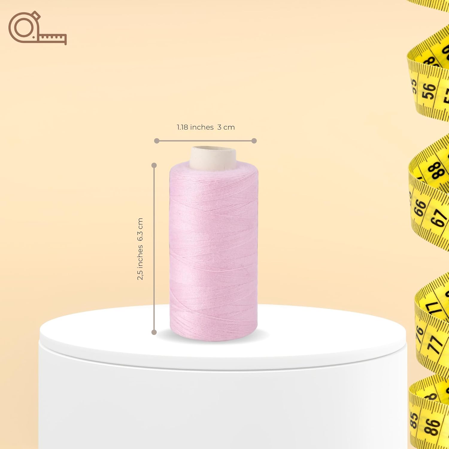 10 Colors Serger Sewing Thread - 10 Cones Threads of 500 Yards Each Spool | Sewing Clips Quilting Materials Sewing Machines for Beginners and Heavy-Duty Sewing Machine Threads | Lace Yarn, Ribbon Yarn