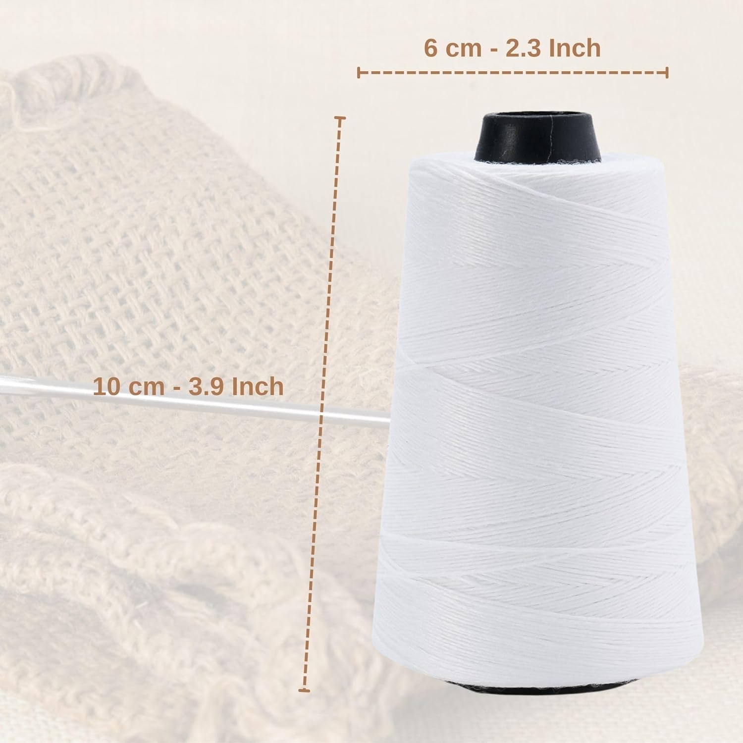 Industrial Grade 6-Stranded Sewing Thread Set - Perfect for Bag Stitching Machines! 3600 ft Heavy Duty Spool Sewing Thread for Bag Stitcher Closer (1)