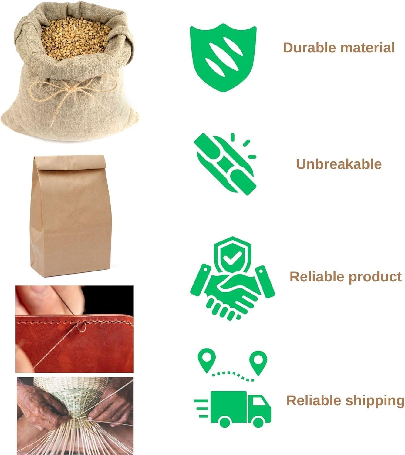 Industrial Grade 6-Stranded Sewing Thread Set - Perfect for Bag Stitching Machines! 3600 ft Heavy Duty Spool Sewing Thread for Bag Stitcher Closer (1)
